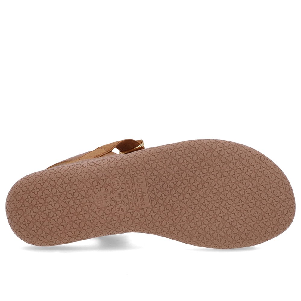 Sandália Tira Lateral Elástico Marrom Marrom 5