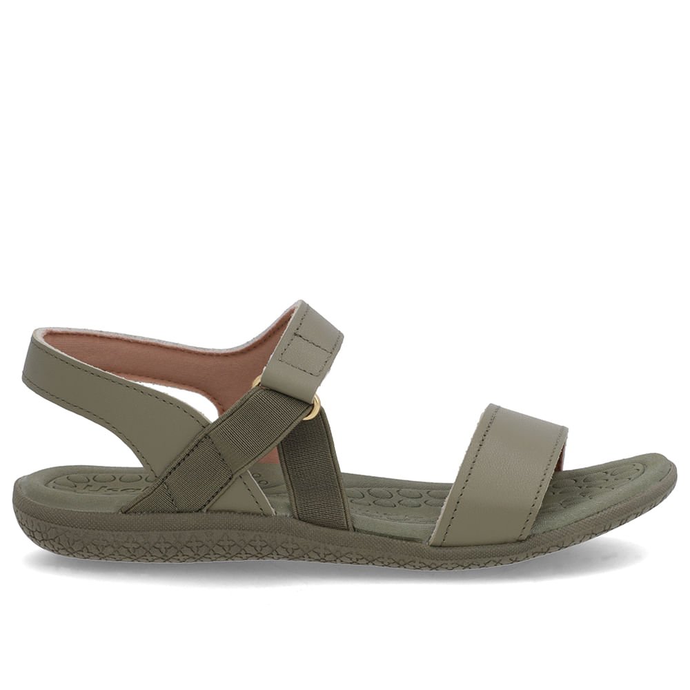 Sandália Tira Lateral Elástico Verde