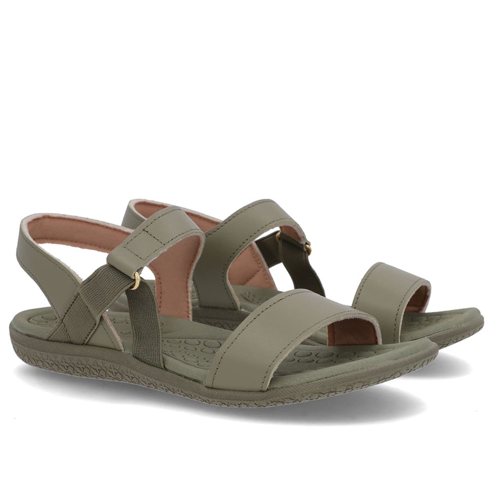 Sandália Tira Lateral Elástico Verde Verde 2