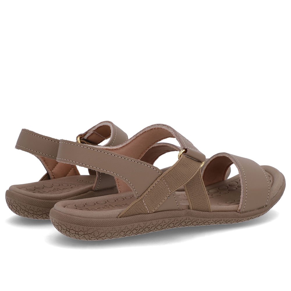 Sandália Tira Lateral Elástico Marrom Marrom 3