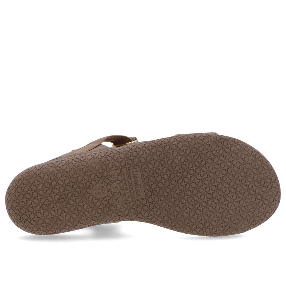 Sandália Tira Lateral Elástico Marrom Marrom 5