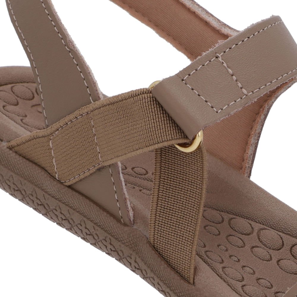 Sandália Tira Lateral Elástico Marrom Marrom 4