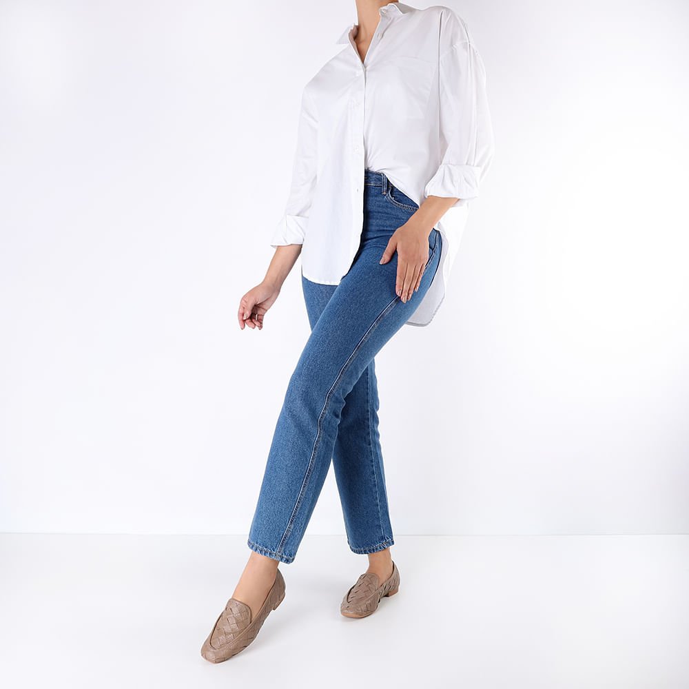 Loafer Couro Marrom Trançado Marrom 4