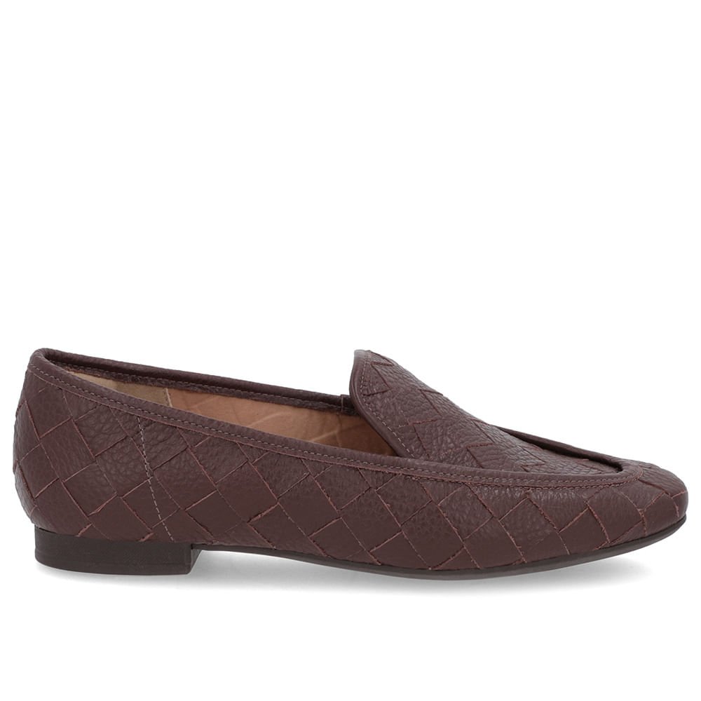 Loafer Couro Marrom Pinhão Trançado Marrom 3