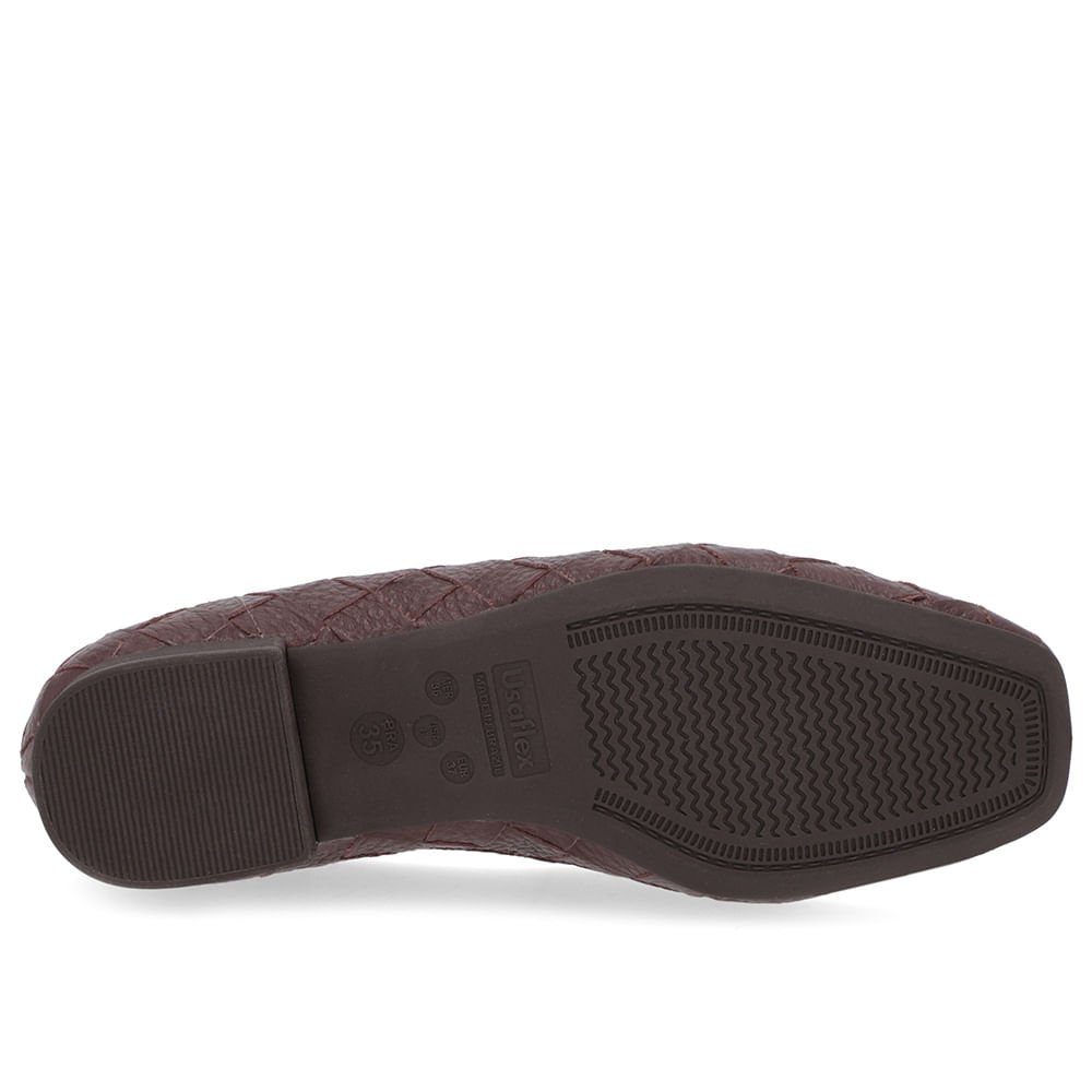 Loafer Couro Marrom Pinhão Trançado Marrom 2