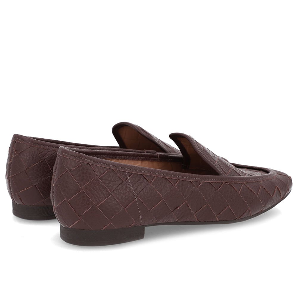 Loafer Couro Marrom Pinhão Trançado Marrom 3