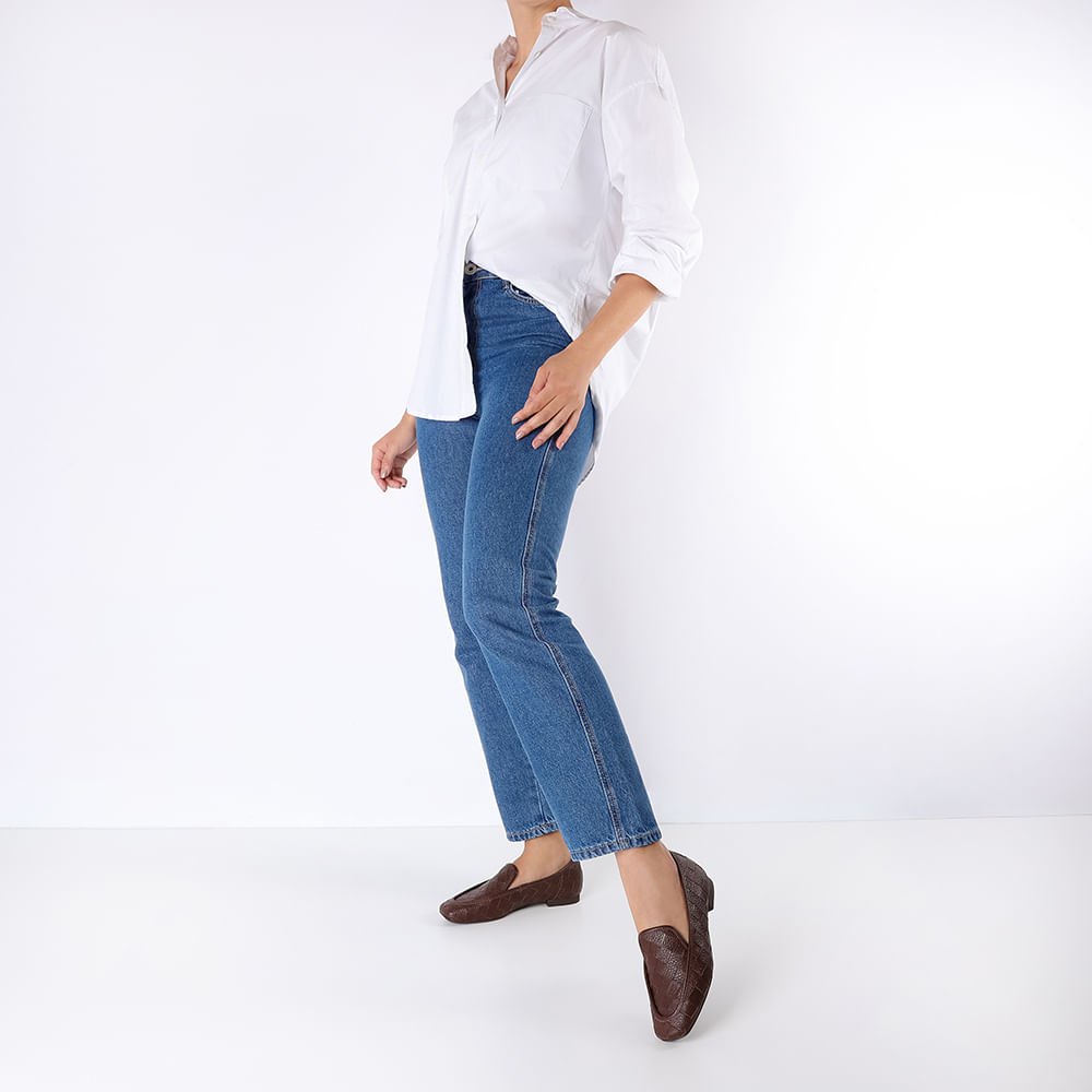 Loafer Couro Marrom Pinhão Trançado Marrom 4