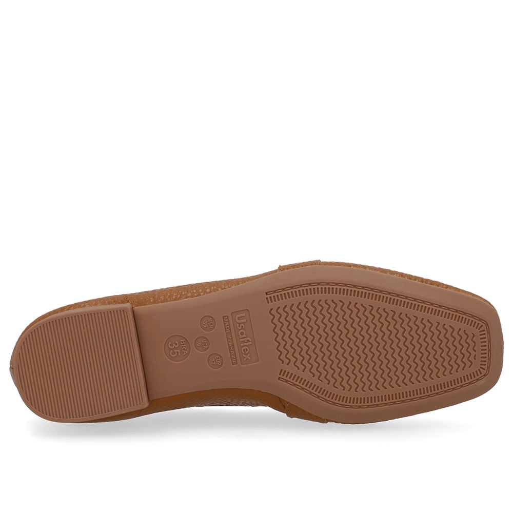 Loafer Couro Marrom Tira Fivela Marrom 5