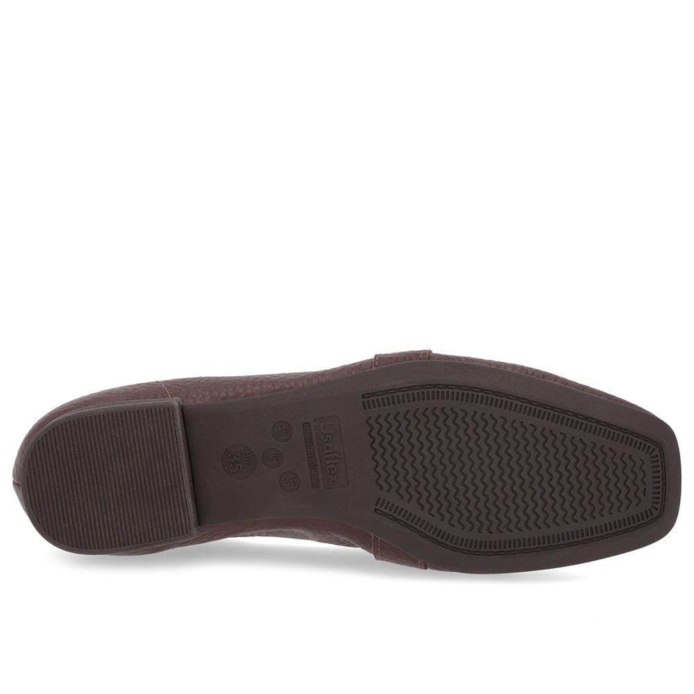 Loafer Couro Marrom Pinhão Tira Fivela Marrom 5