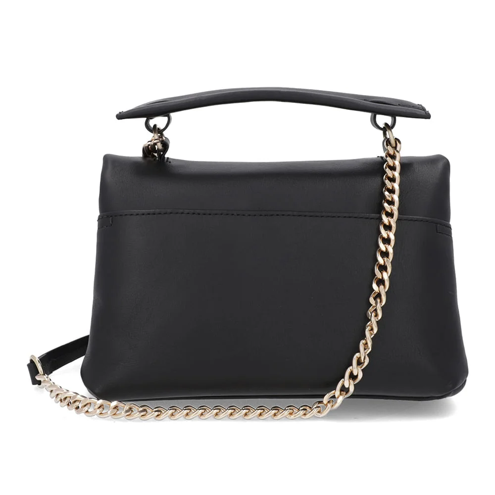 Bolsa Tote Couro Preta Torniquete Preto 3