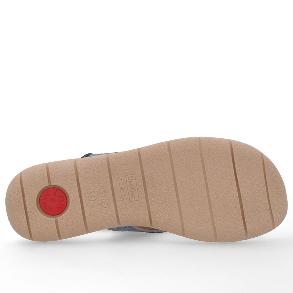 Sandália Couro Azul Tiras Azul 5