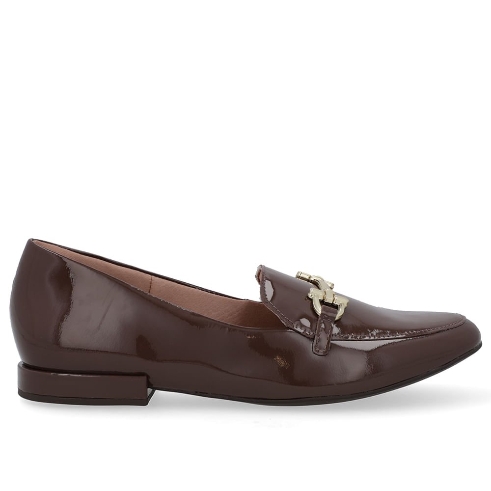 Loafer Marrom Chocolate Verniz Bridão