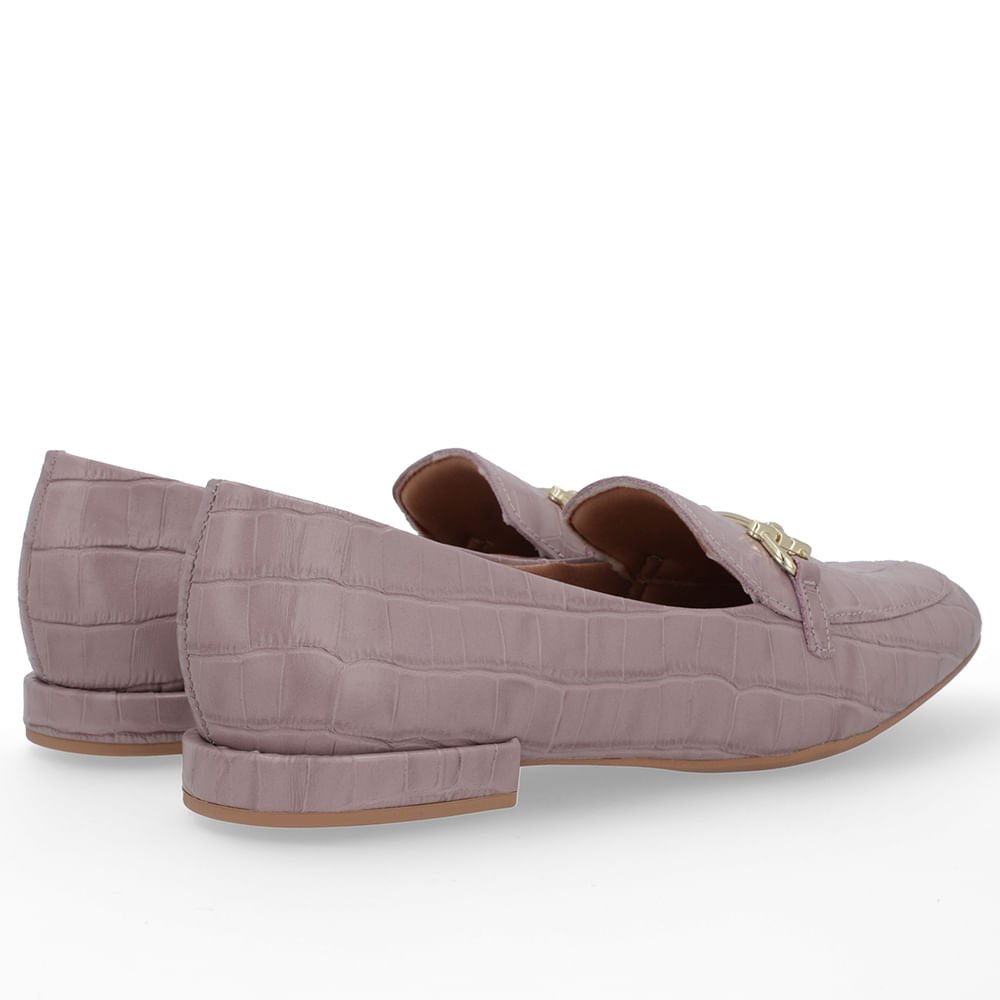 Loafer Lilás Couro Bridão Rosa 3