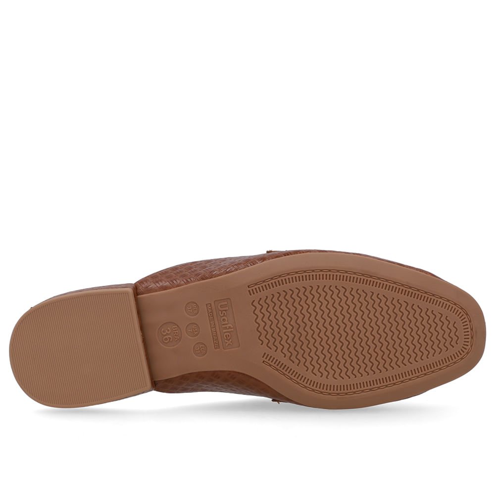 Mule Marrom Bico Redondo Couro Marrom 5