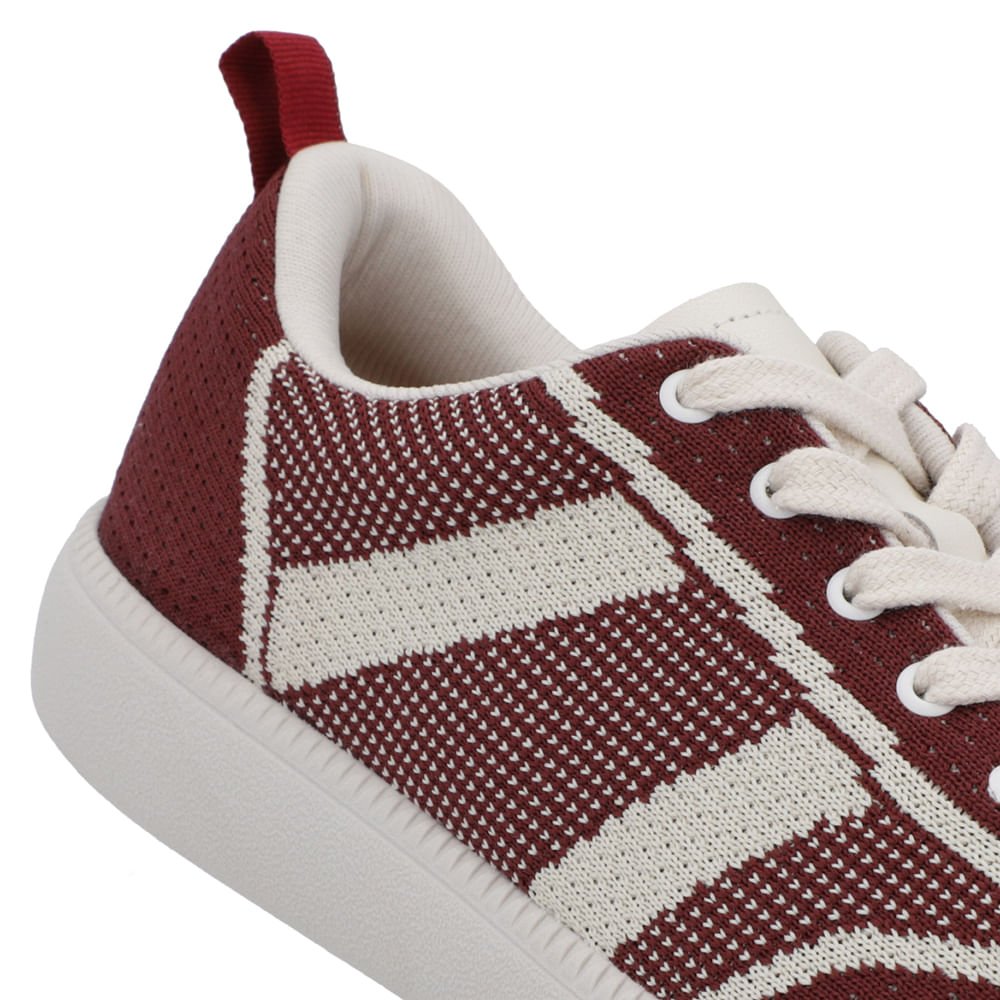 Tênis Casual Vermelho Tecido Vermelho 4