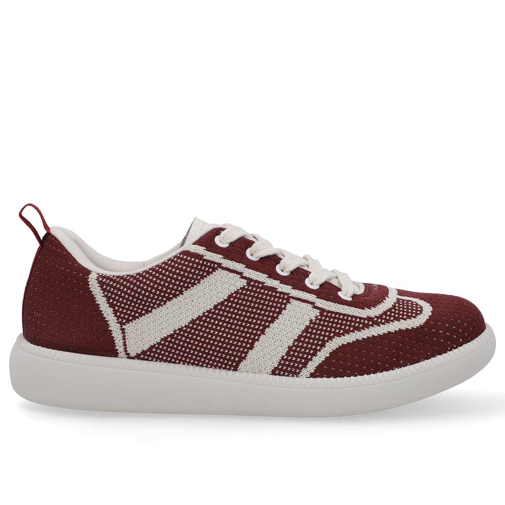 Tênis Casual Vermelho Tecido