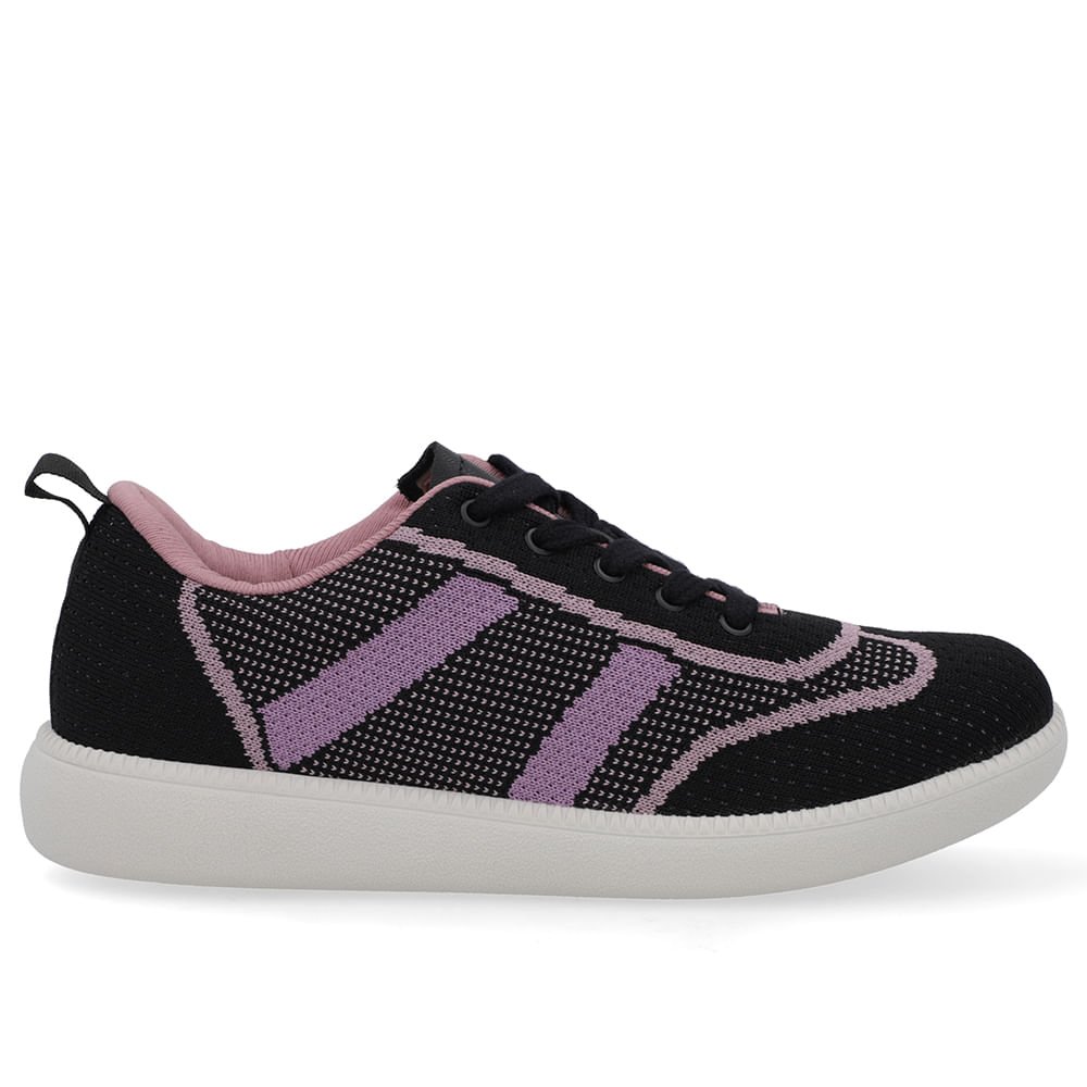 Tênis Casual Preto Tecido