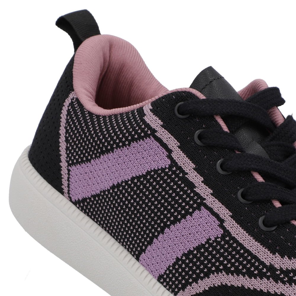 Tênis Casual Preto Tecido Preto 4