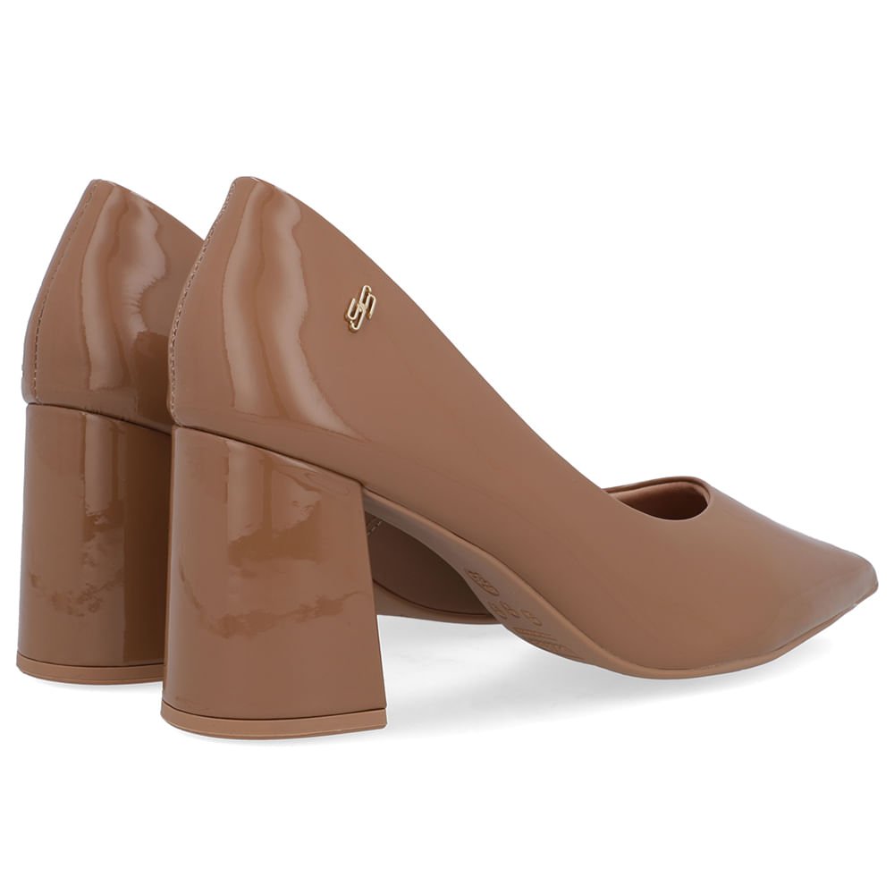 Scarpin Marrom Verniz Liso Marrom 3
