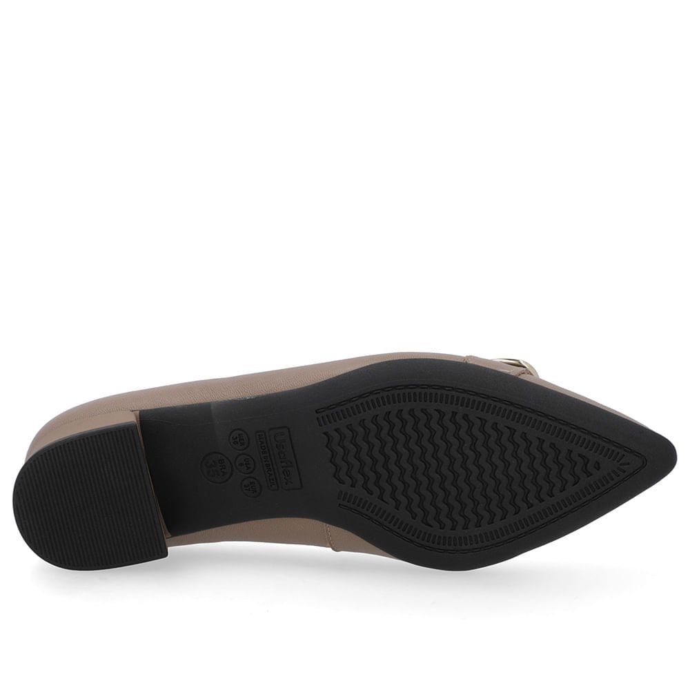 Scarpin Marrom Fendi Couro Bico Fino Fivela Marrom 5