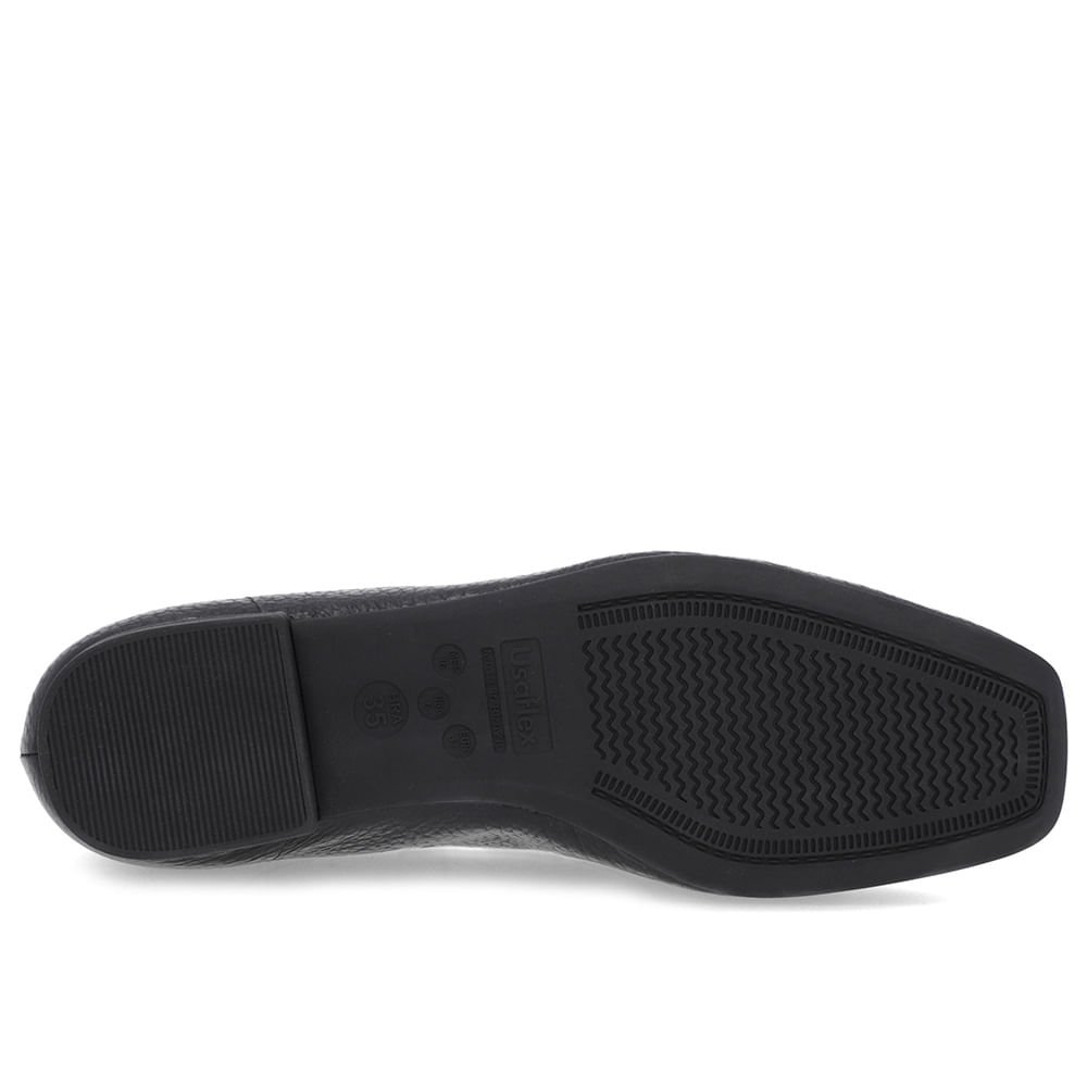 Loafer Preto Couro Tachas Preto 5