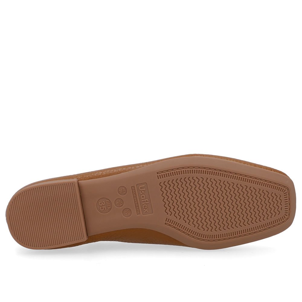 Loafer Marrom Couro Tachas Marrom 3