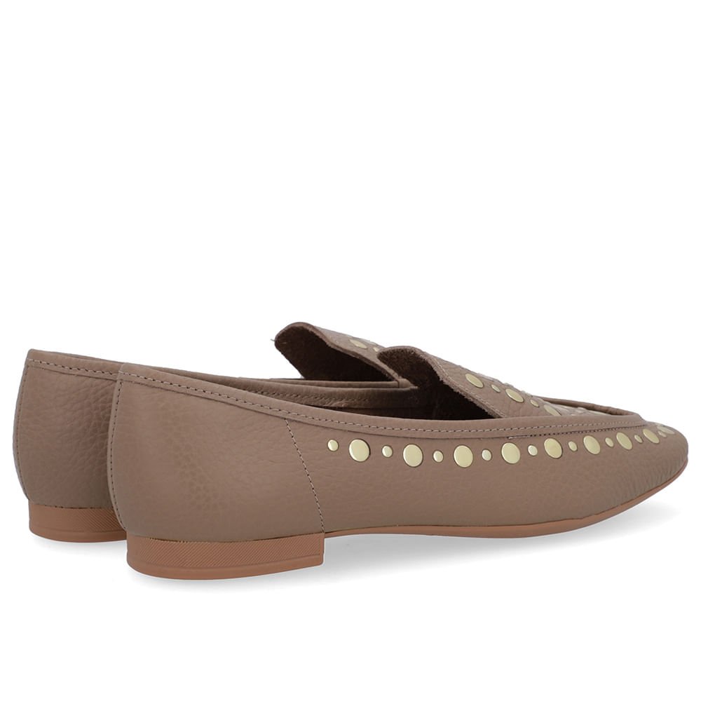 Loafer Marrom Fendi Couro Tachas Marrom 3