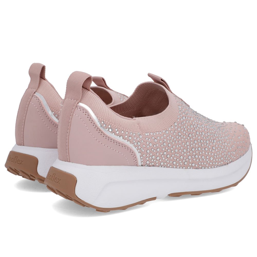 Tênis Rosa Tricot Strass Rosa 3