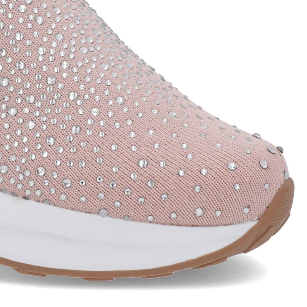 Tênis Rosa Tricot Strass Rosa 4