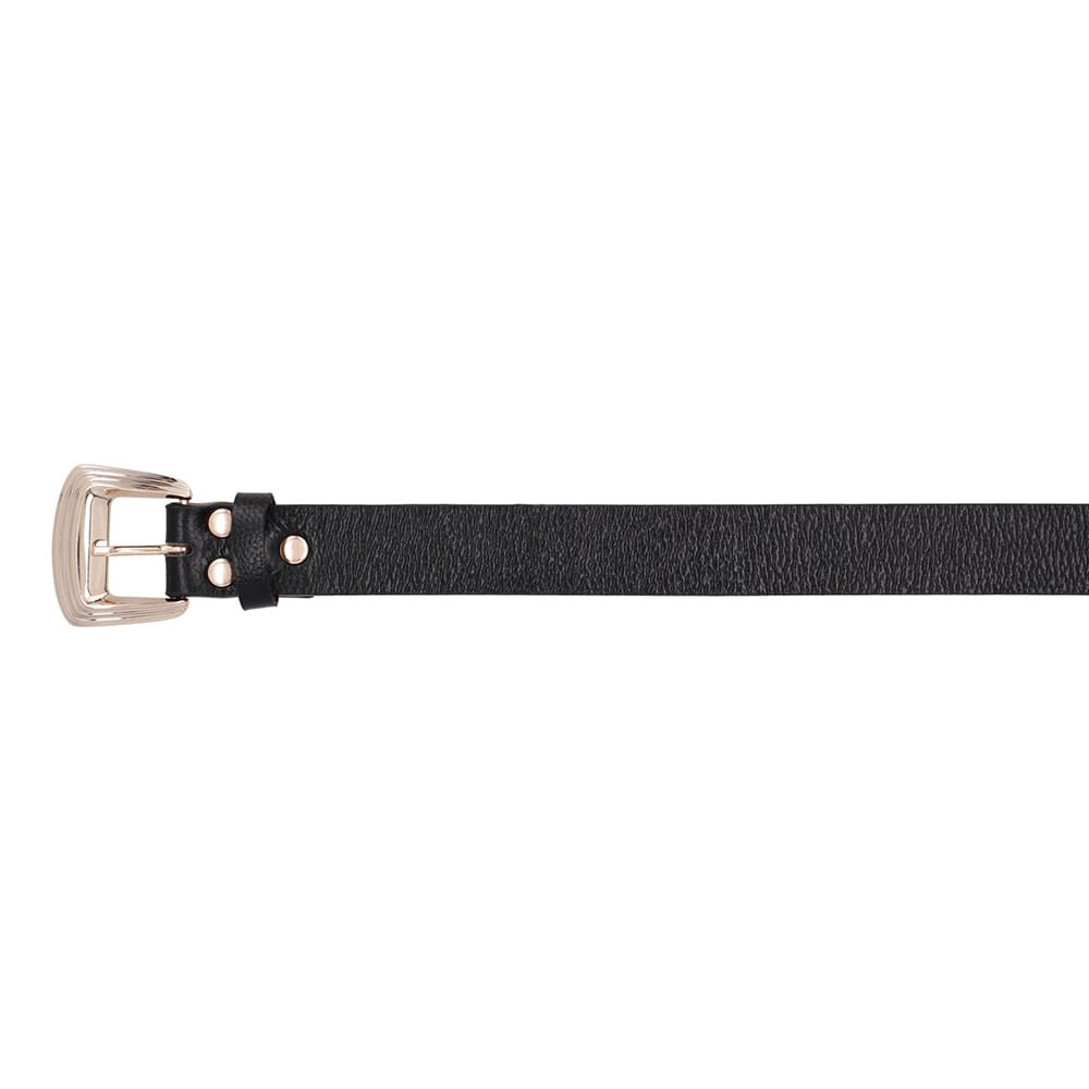 Cinto Couro Preto Fivela Preto 2