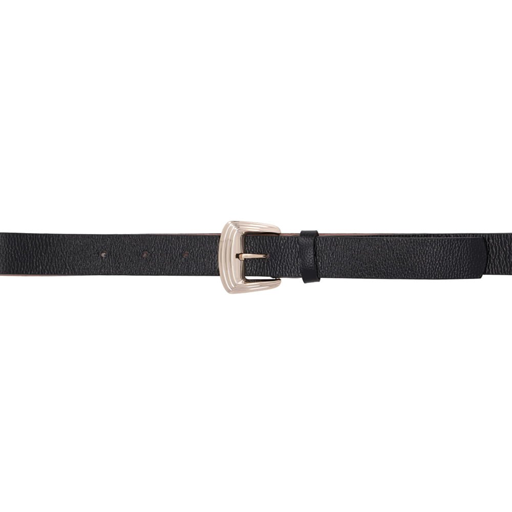 Cinto Couro Preto Fivela Preto 4