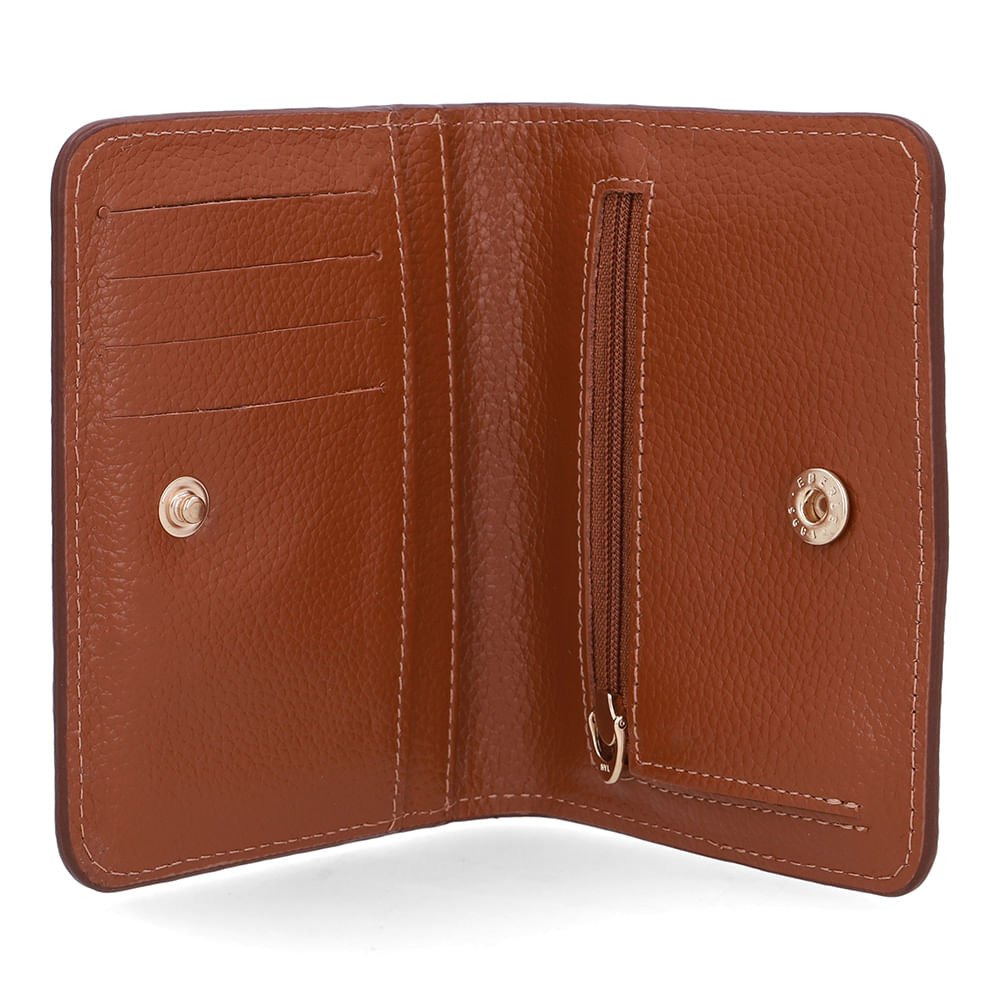 Carteira Couro Marrom Básica Marrom 3