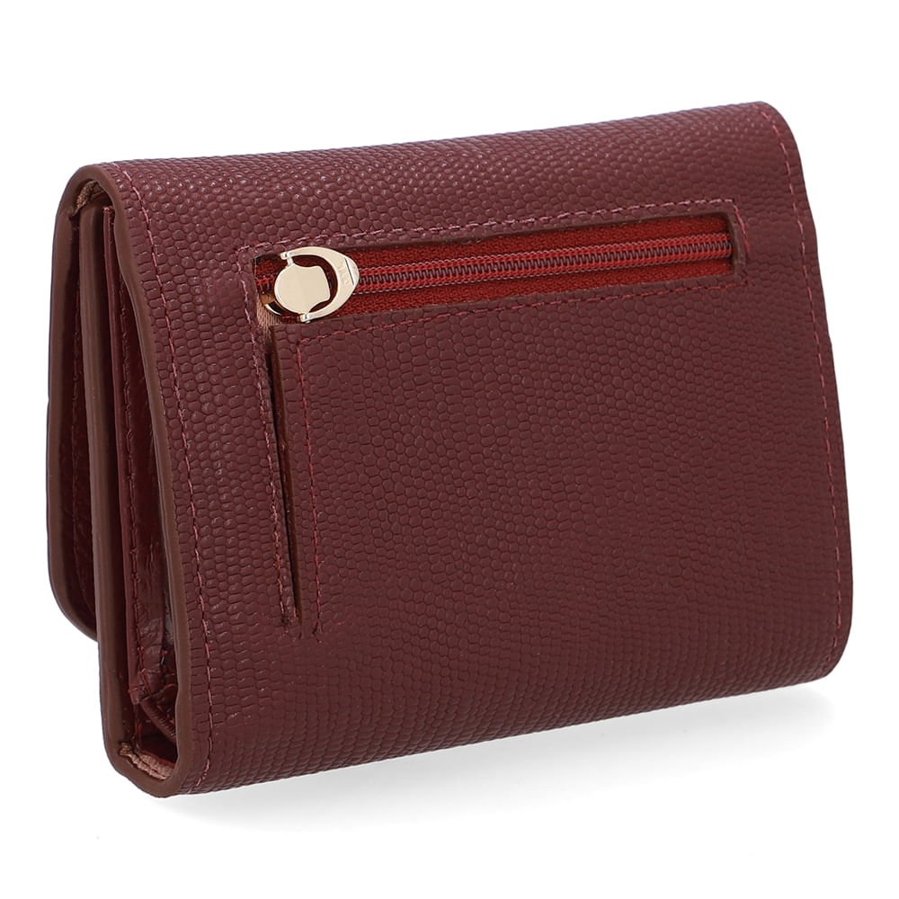 Carteira Couro Vermelha Detalhe Textura Vermelho 2