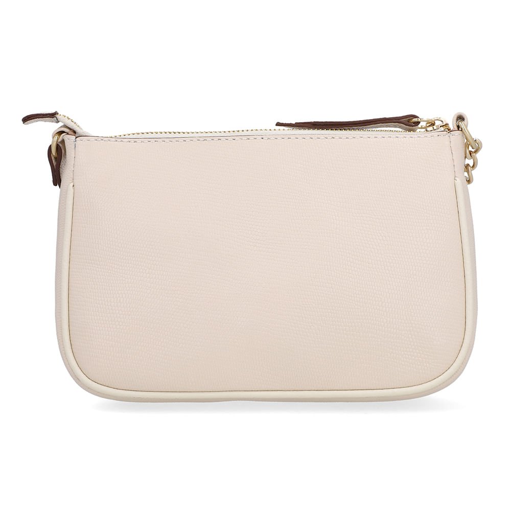 Bolsa Tiracolo Couro Lezard Branca Marfim Marfim 3