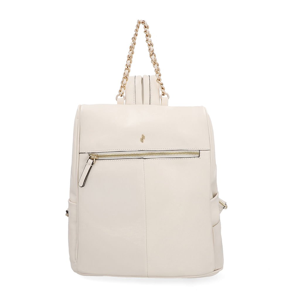 Mochila Couro Branca Marfim