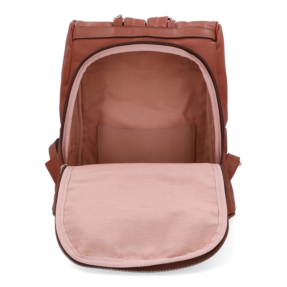 Mochila Couro Marrom Canela Marrom 4