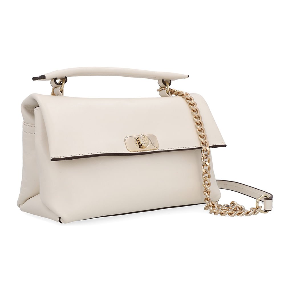 Bolsa Tote Couro Branca Marfim Torniquete Marfim 2