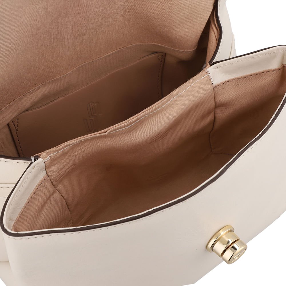 Bolsa Tote Couro Branca Marfim Torniquete Marfim 4