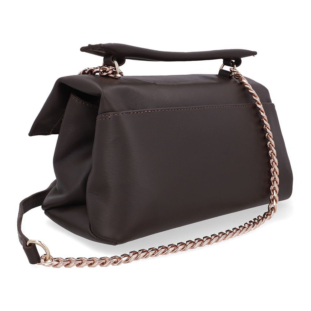 Bolsa Tote Couro Marrom Torniquete Marrom 2