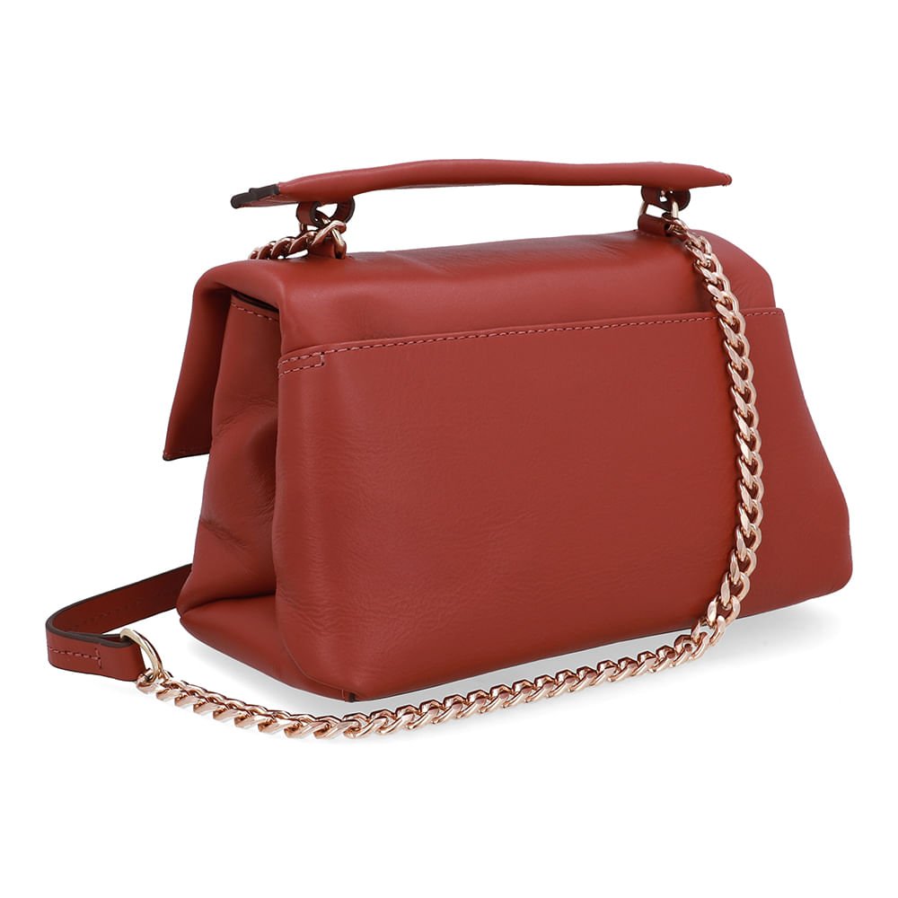 Bolsa Tote Couro Marrom Torniquete Marrom 2