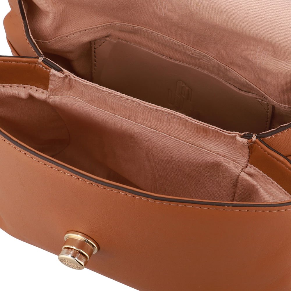 Bolsa Tote Couro Marrom Torniquete Marrom 3