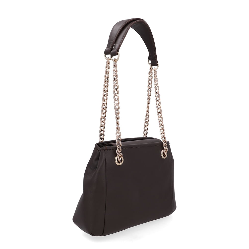 Bolsa Tote Couro Trançada Marrom Marrom 2