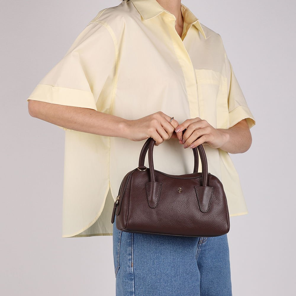 Bolsa Tote Couro Marrom Marrom 4