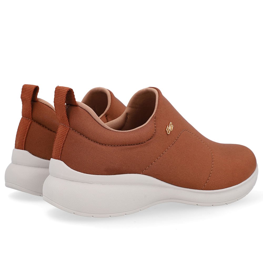 Tênis Casual Marrom Elastano Marrom 3