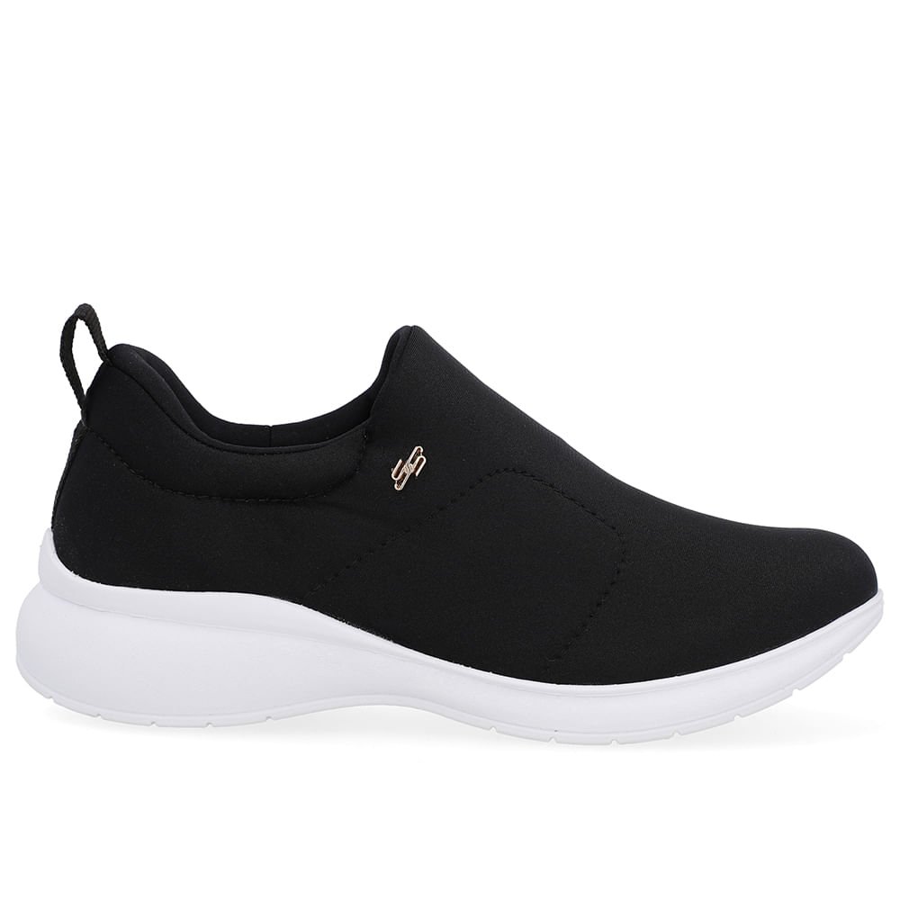 Tênis Casual Preto Elastano