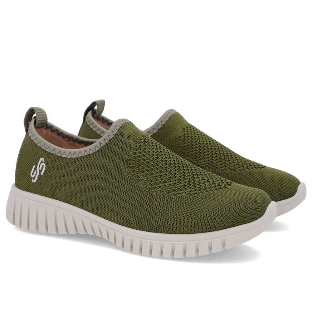 Tênis Slip On Verde Tricot Monograma Verde 2
