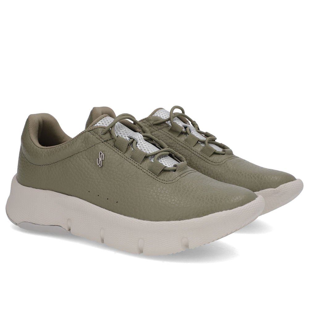 Tênis Casual Verde Couro Impulse Verde 2