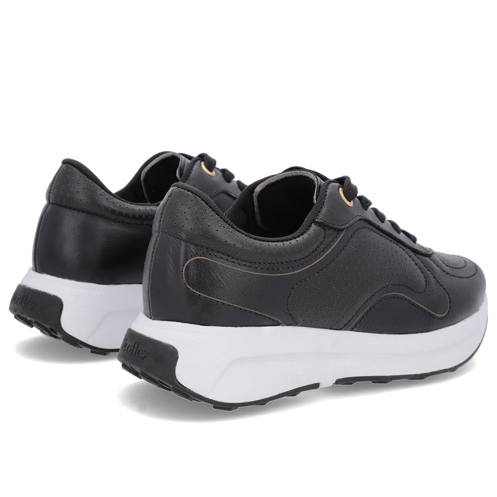 Tênis Casual Couro Preto Preto 3