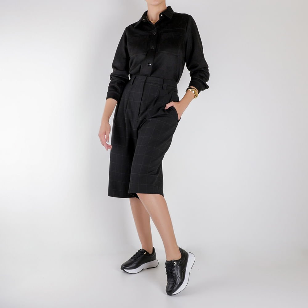 Tênis Casual Couro Preto Preto 4