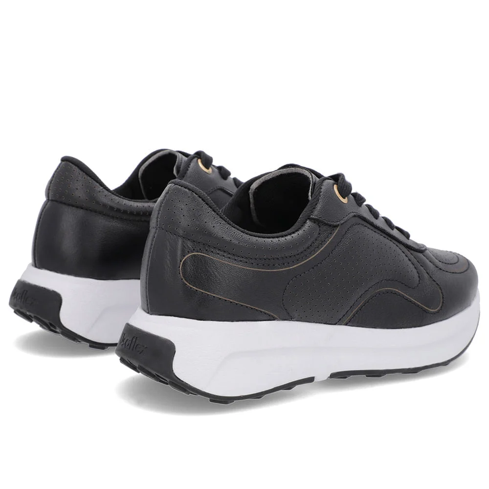 Tênis Casual Couro Preto Preto 3